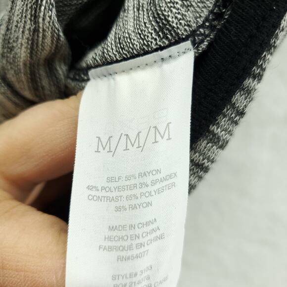 Cabi Horizontal Shrug Sweater Women Medium Heather Gray Knit Stretch Long Sleeve - Picture 4 of 7